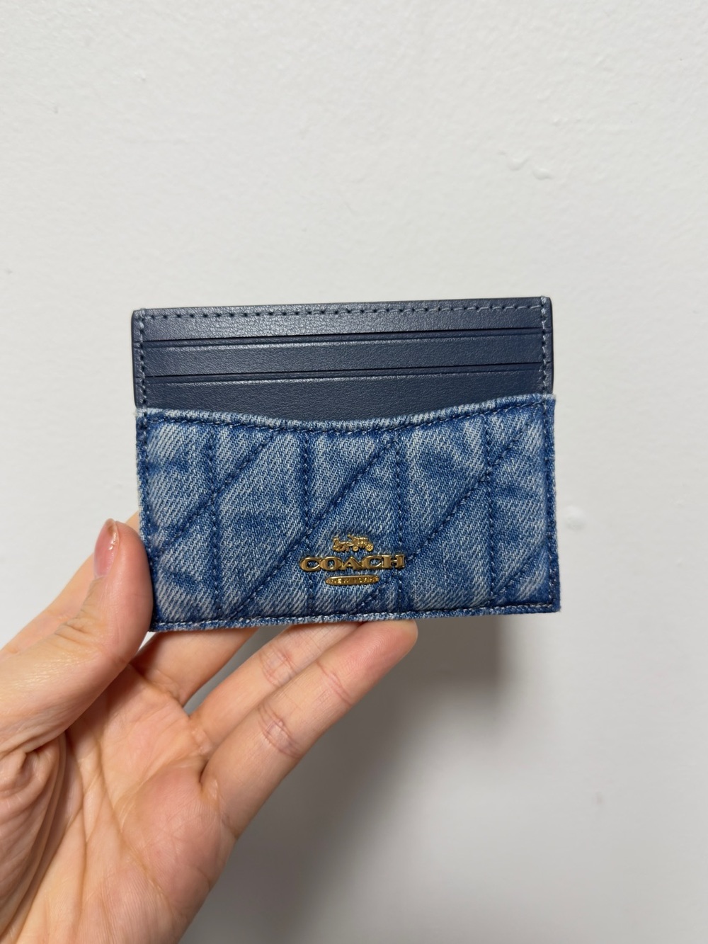 Coach Slim Id Card Case
In Regenerative Cotton With Quilting Denim CAT70 -NWT